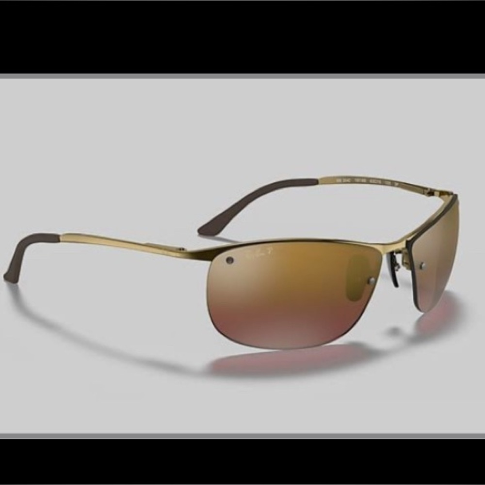 Ray-Ban Gold and Brown Sunglasses NWOT